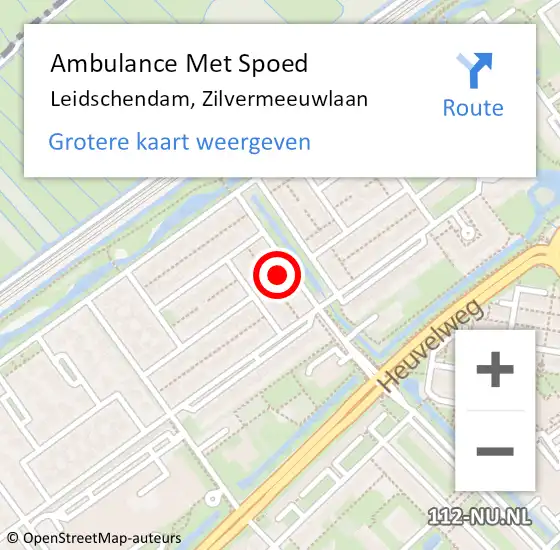 Locatie op kaart van de 112 melding: Ambulance Met Spoed Naar Leidschendam, Zilvermeeuwlaan op 18 april 2023 15:23