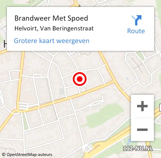 Locatie op kaart van de 112 melding: Brandweer Met Spoed Naar Helvoirt, Van Beringenstraat op 19 april 2023 02:25