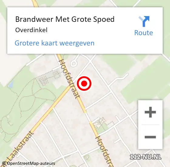 Locatie op kaart van de 112 melding: Brandweer Met Grote Spoed Naar Overdinkel op 19 april 2023 10:28