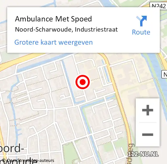 Locatie op kaart van de 112 melding: Ambulance Met Spoed Naar Noord-Scharwoude, Industriestraat op 19 april 2023 12:27