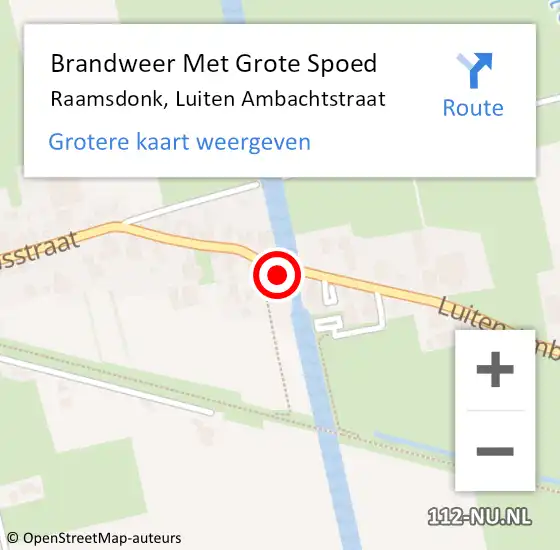 Locatie op kaart van de 112 melding: Brandweer Met Grote Spoed Naar Raamsdonk, Luiten Ambachtstraat op 19 april 2023 16:39