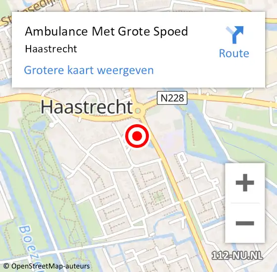 Locatie op kaart van de 112 melding: Ambulance Met Grote Spoed Naar Haastrecht op 19 april 2023 21:14