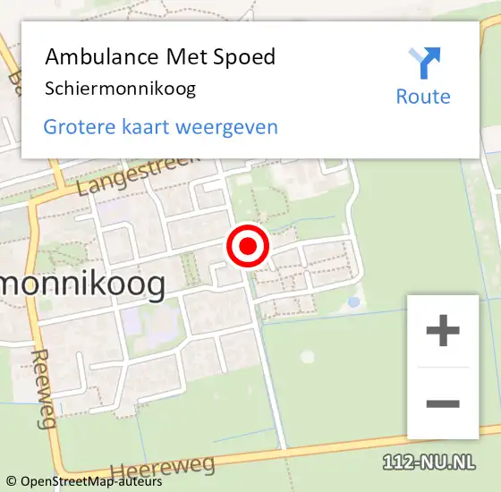 Locatie op kaart van de 112 melding: Ambulance Met Spoed Naar Schiermonnikoog op 20 april 2023 07:55