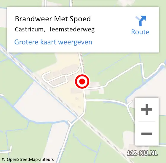 Locatie op kaart van de 112 melding: Brandweer Met Spoed Naar Castricum, Heemstederweg op 20 april 2023 09:44