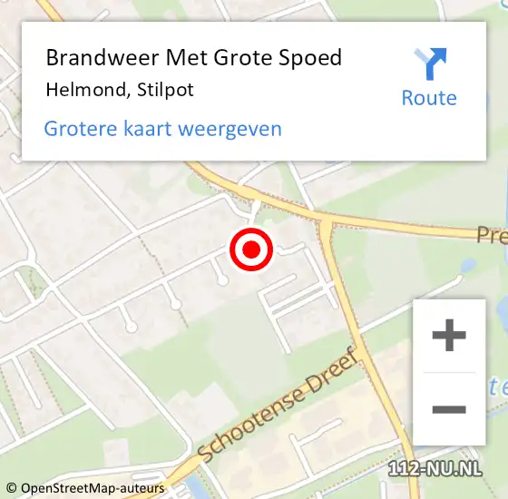 Locatie op kaart van de 112 melding: Brandweer Met Grote Spoed Naar Helmond, Stilpot op 20 april 2023 16:30