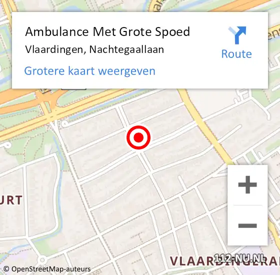 Locatie op kaart van de 112 melding: Ambulance Met Grote Spoed Naar Vlaardingen, Nachtegaallaan op 21 april 2023 07:10