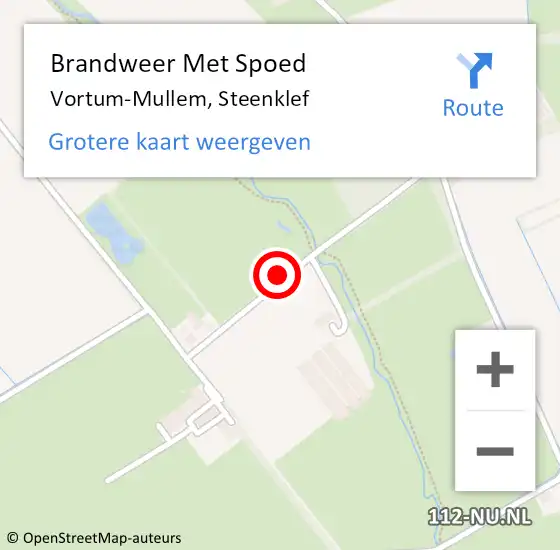 Locatie op kaart van de 112 melding: Brandweer Met Spoed Naar Vortum-Mullem, Steenklef op 21 april 2023 14:16