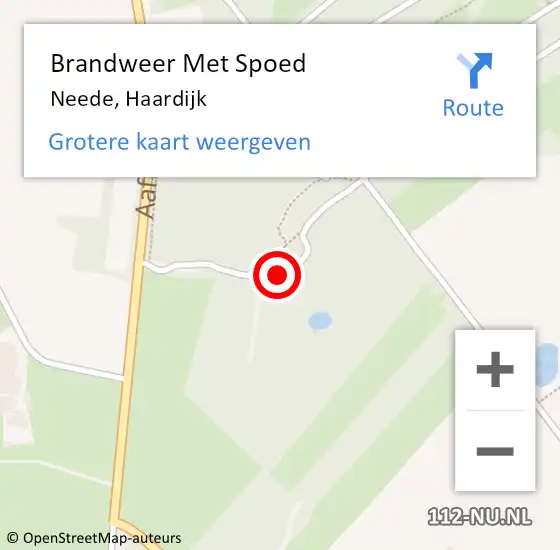 Locatie op kaart van de 112 melding: Brandweer Met Spoed Naar Neede, Haardijk op 21 april 2023 15:16