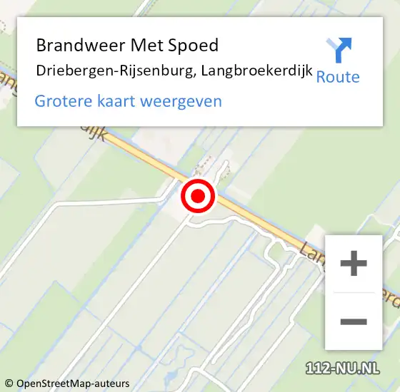 Locatie op kaart van de 112 melding: Brandweer Met Spoed Naar Driebergen-Rijsenburg, Langbroekerdijk op 21 april 2023 18:49