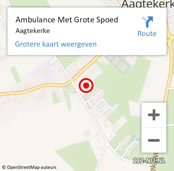 Locatie op kaart van de 112 melding: Ambulance Met Grote Spoed Naar Aagtekerke op 22 april 2023 09:04