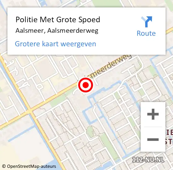 Locatie op kaart van de 112 melding: Politie Met Grote Spoed Naar Aalsmeer, Aalsmeerderweg op 22 april 2023 09:57