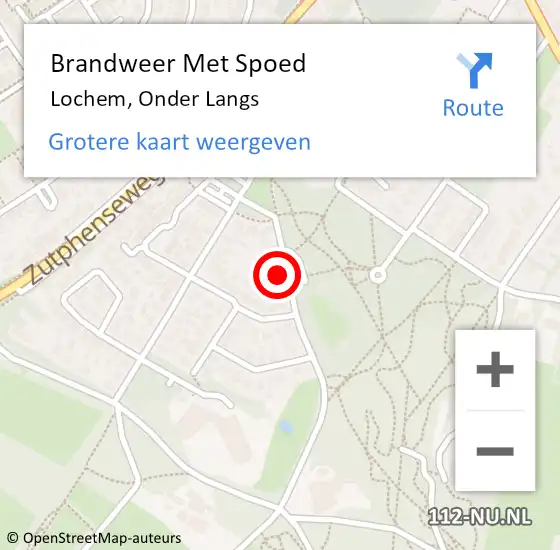 Locatie op kaart van de 112 melding: Brandweer Met Spoed Naar Lochem, Onder Langs op 22 april 2023 17:34