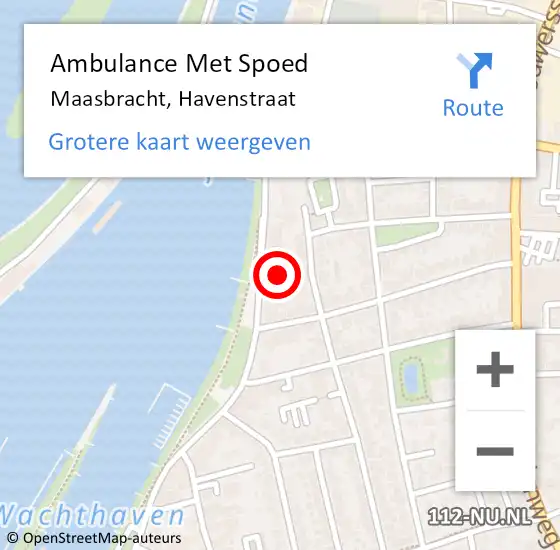 Locatie op kaart van de 112 melding: Ambulance Met Spoed Naar Maasbracht, Havenstraat op 22 april 2023 19:17