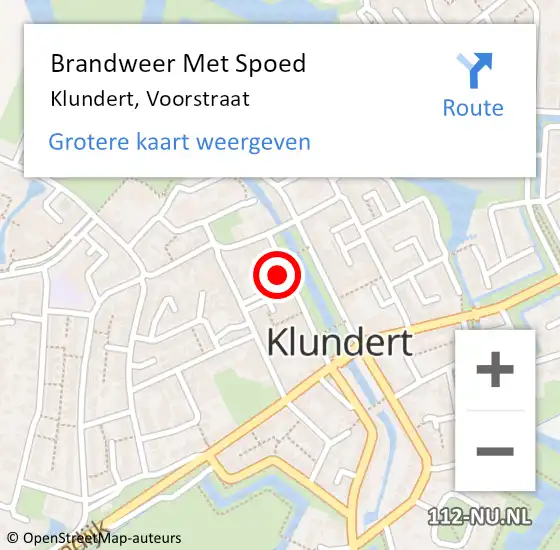 Locatie op kaart van de 112 melding: Brandweer Met Spoed Naar Klundert, Voorstraat op 22 april 2023 20:39