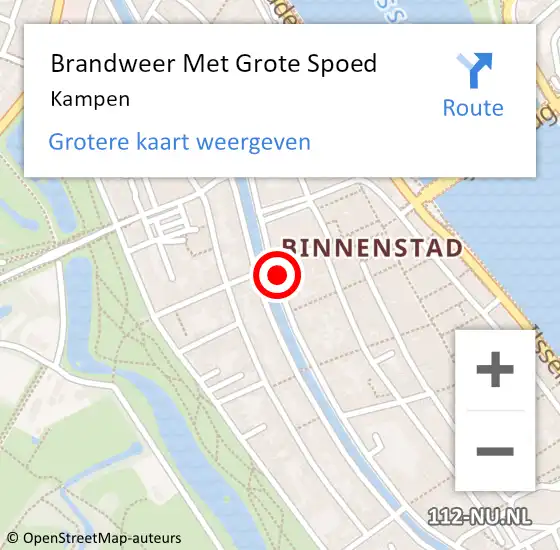 Locatie op kaart van de 112 melding: Brandweer Met Grote Spoed Naar Kampen op 23 april 2023 02:48