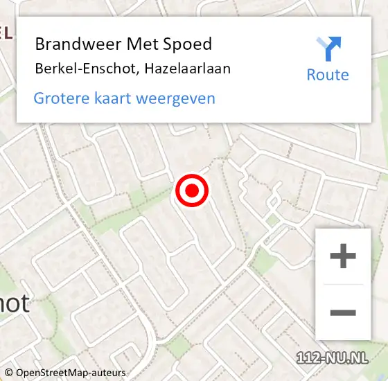 Locatie op kaart van de 112 melding: Brandweer Met Spoed Naar Berkel-Enschot, Hazelaarlaan op 23 april 2023 16:21