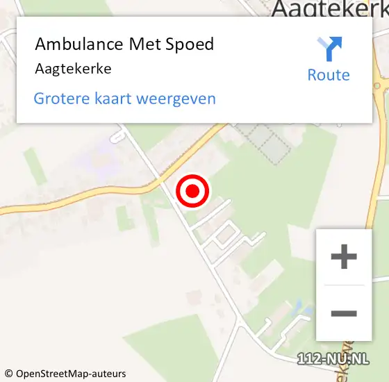 Locatie op kaart van de 112 melding: Ambulance Met Spoed Naar Aagtekerke op 23 april 2023 17:11