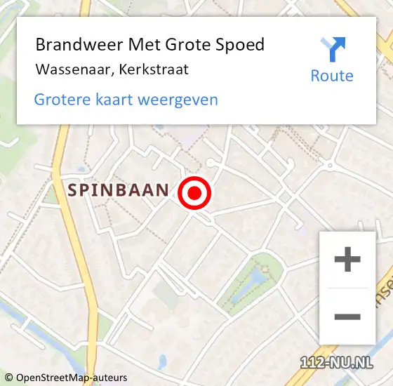 Locatie op kaart van de 112 melding: Brandweer Met Grote Spoed Naar Wassenaar, Kerkstraat op 23 april 2023 17:27