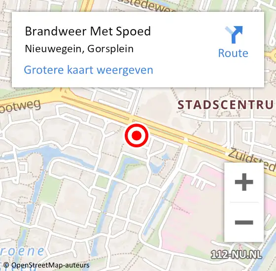 Locatie op kaart van de 112 melding: Brandweer Met Spoed Naar Nieuwegein, Gorsplein op 23 april 2023 19:43