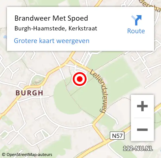 Locatie op kaart van de 112 melding: Brandweer Met Spoed Naar Burgh-Haamstede, Kerkstraat op 23 augustus 2014 08:43