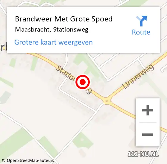 Locatie op kaart van de 112 melding: Brandweer Met Grote Spoed Naar Maasbracht, Stationsweg op 24 april 2023 08:52