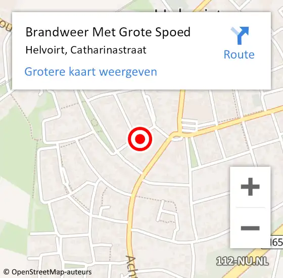 Locatie op kaart van de 112 melding: Brandweer Met Grote Spoed Naar Helvoirt, Catharinastraat op 24 april 2023 12:01