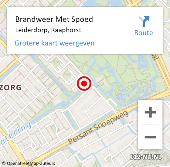 Locatie op kaart van de 112 melding: Brandweer Met Spoed Naar Leiderdorp, Raaphorst op 24 april 2023 12:44