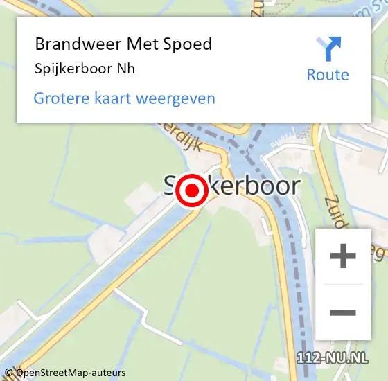 Locatie op kaart van de 112 melding: Brandweer Met Spoed Naar Spijkerboor Nh op 12 oktober 2013 12:08