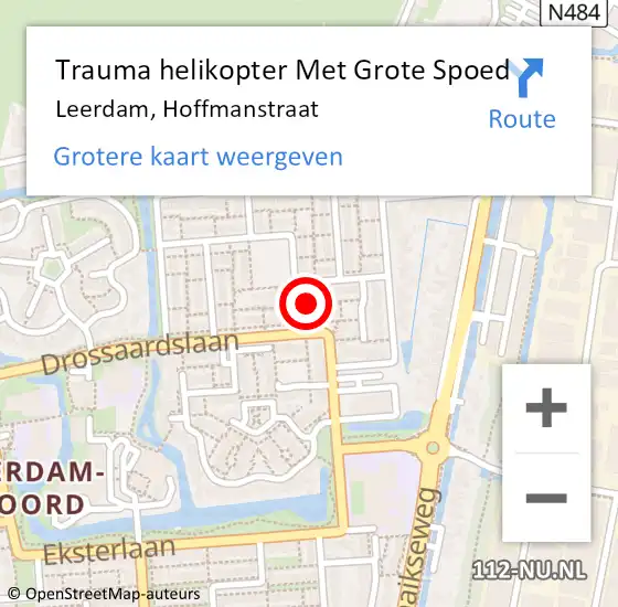 Locatie op kaart van de 112 melding: Trauma helikopter Met Grote Spoed Naar Leerdam, Hoffmanstraat op 24 april 2023 19:57