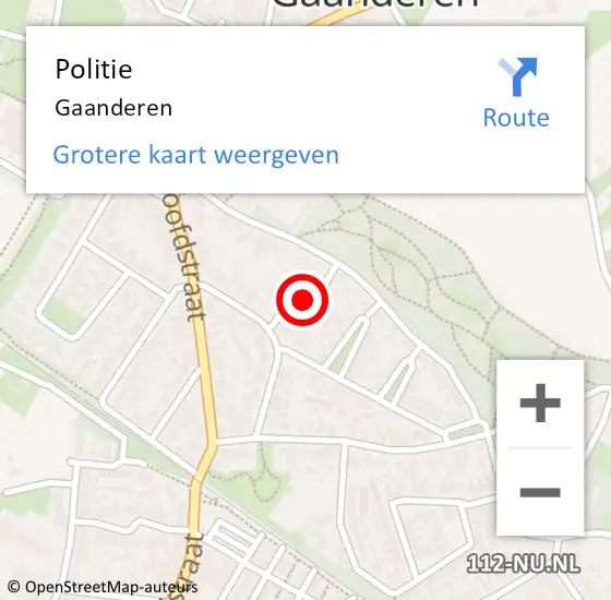 Locatie op kaart van de 112 melding: Politie Gaanderen op 25 april 2023 07:01