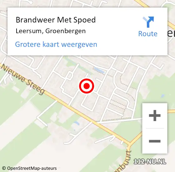 Locatie op kaart van de 112 melding: Brandweer Met Spoed Naar Leersum, Groenbergen op 26 april 2023 05:21