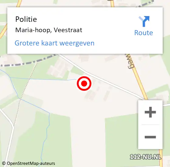 Locatie op kaart van de 112 melding: Politie Maria-hoop, Veestraat op 26 april 2023 11:21