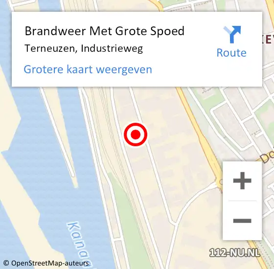 Locatie op kaart van de 112 melding: Brandweer Met Grote Spoed Naar Terneuzen, Industrieweg op 26 april 2023 11:30