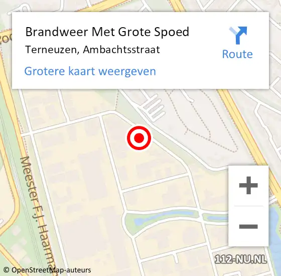 Locatie op kaart van de 112 melding: Brandweer Met Grote Spoed Naar Terneuzen, Ambachtsstraat op 26 april 2023 15:13