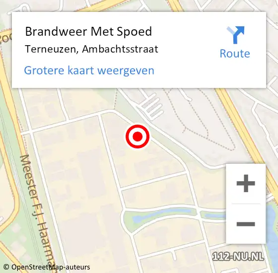 Locatie op kaart van de 112 melding: Brandweer Met Spoed Naar Terneuzen, Ambachtsstraat op 26 april 2023 15:19