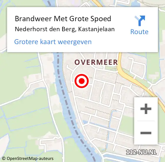 Locatie op kaart van de 112 melding: Brandweer Met Grote Spoed Naar Loosdrecht, Kastanjelaan op 26 april 2023 15:45