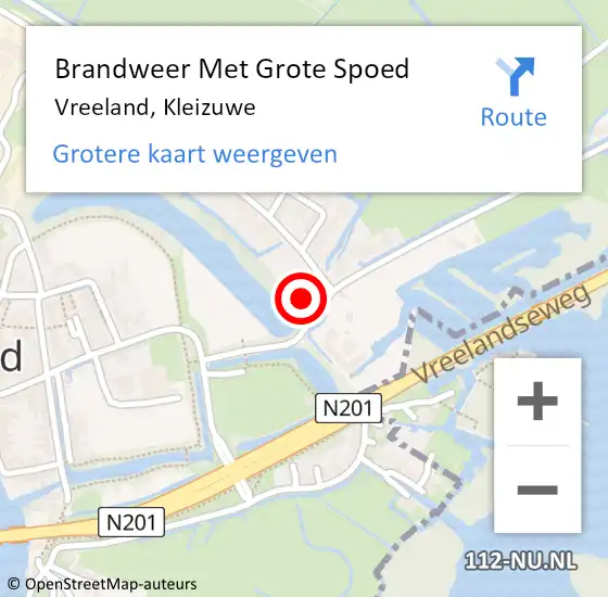 Locatie op kaart van de 112 melding: Brandweer Met Grote Spoed Naar Vreeland, Kleizuwe op 26 april 2023 19:41