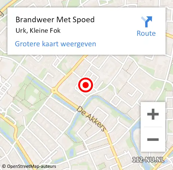 Locatie op kaart van de 112 melding: Brandweer Met Spoed Naar Urk, Kleine Fok op 27 april 2023 03:25