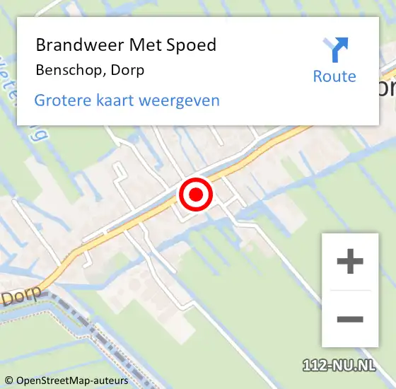 Locatie op kaart van de 112 melding: Brandweer Met Spoed Naar Benschop, Dorp op 27 april 2023 09:53