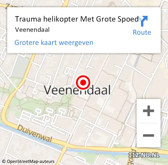 Locatie op kaart van de 112 melding: Trauma helikopter Met Grote Spoed Naar Veenendaal op 27 april 2023 09:55