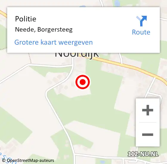 Locatie op kaart van de 112 melding: Politie Neede, Borgersteeg op 27 april 2023 16:14