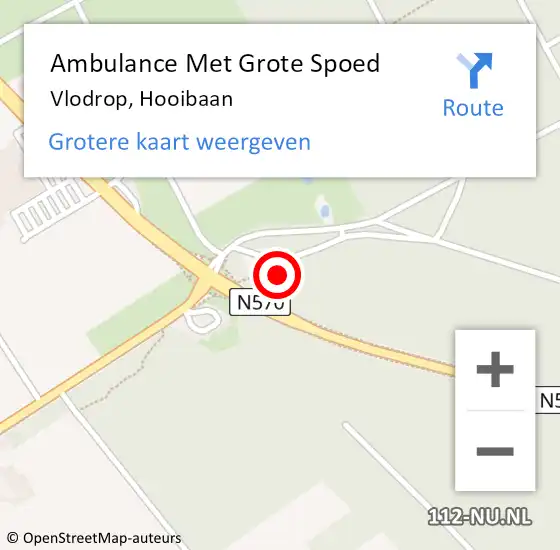 Locatie op kaart van de 112 melding: Ambulance Met Grote Spoed Naar Vlodrop, Hooibaan op 27 april 2023 17:41