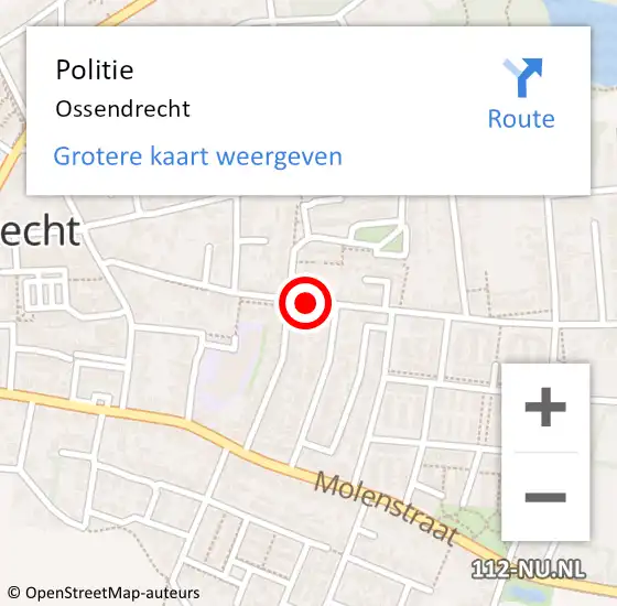 Locatie op kaart van de 112 melding: Politie Ossendrecht op 27 april 2023 18:44