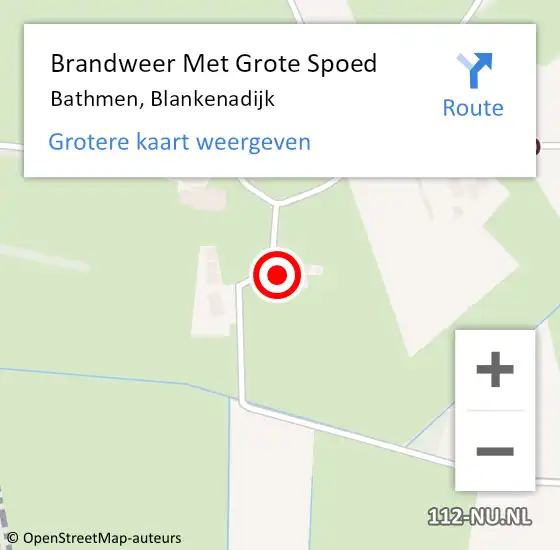 Locatie op kaart van de 112 melding: Brandweer Met Grote Spoed Naar Bathmen, Blankenadijk op 28 april 2023 01:30