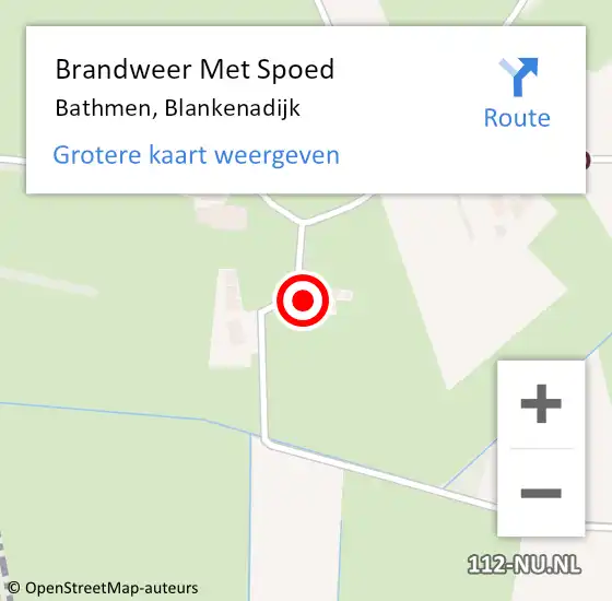 Locatie op kaart van de 112 melding: Brandweer Met Spoed Naar Bathmen, Blankenadijk op 28 april 2023 02:22