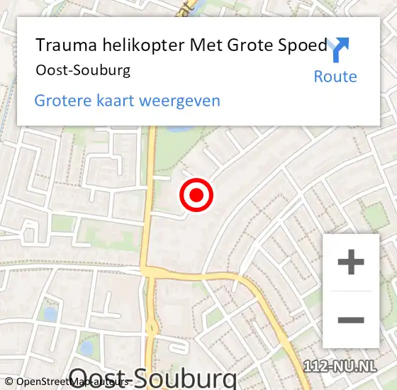 Locatie op kaart van de 112 melding: Trauma helikopter Met Grote Spoed Naar Oost-Souburg op 28 april 2023 23:57