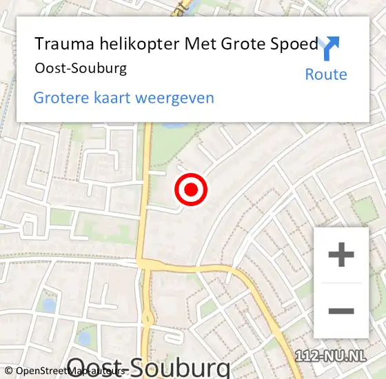 Locatie op kaart van de 112 melding: Trauma helikopter Met Grote Spoed Naar Oost-Souburg op 29 april 2023 00:00