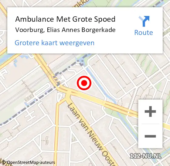 Locatie op kaart van de 112 melding: Ambulance Met Grote Spoed Naar Voorburg, Elias Annes Borgerkade op 29 april 2023 13:12