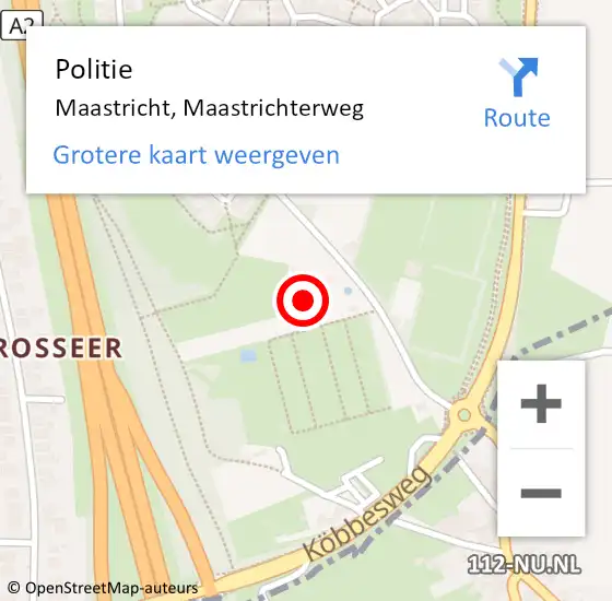 Locatie op kaart van de 112 melding: Politie Maastricht, Maastrichterweg op 29 april 2023 15:37