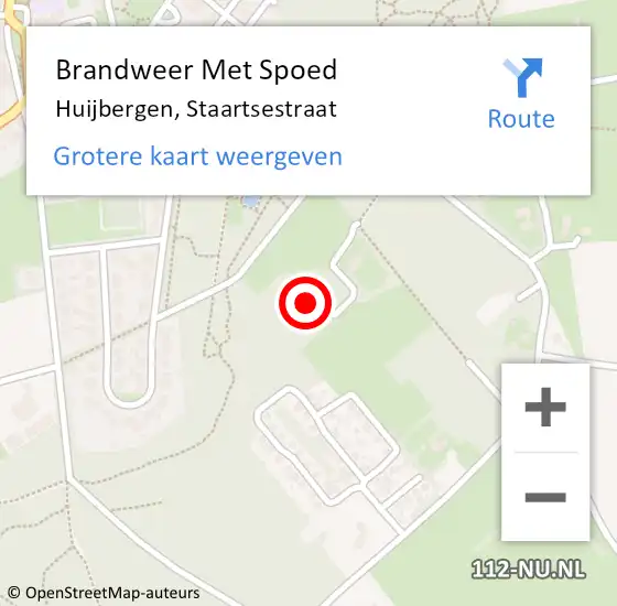 Locatie op kaart van de 112 melding: Brandweer Met Spoed Naar Huijbergen, Staartsestraat op 29 april 2023 19:13